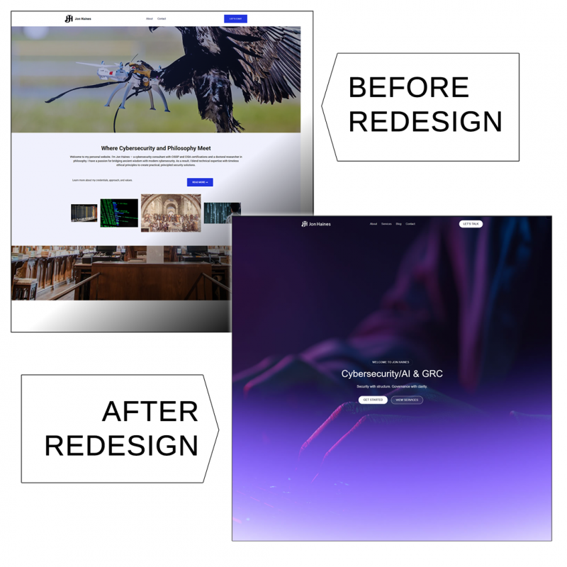 before after redesign